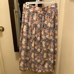 80’s corduroy floral skirt.